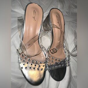 Silver and Clear Women's Shoes